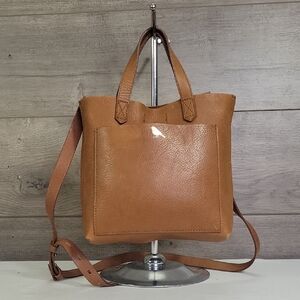 Small Madewell Brown  Leather Tote Crossbody Bag